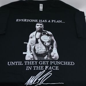 Mike Tyson Black Graphic Tee with Bold Design